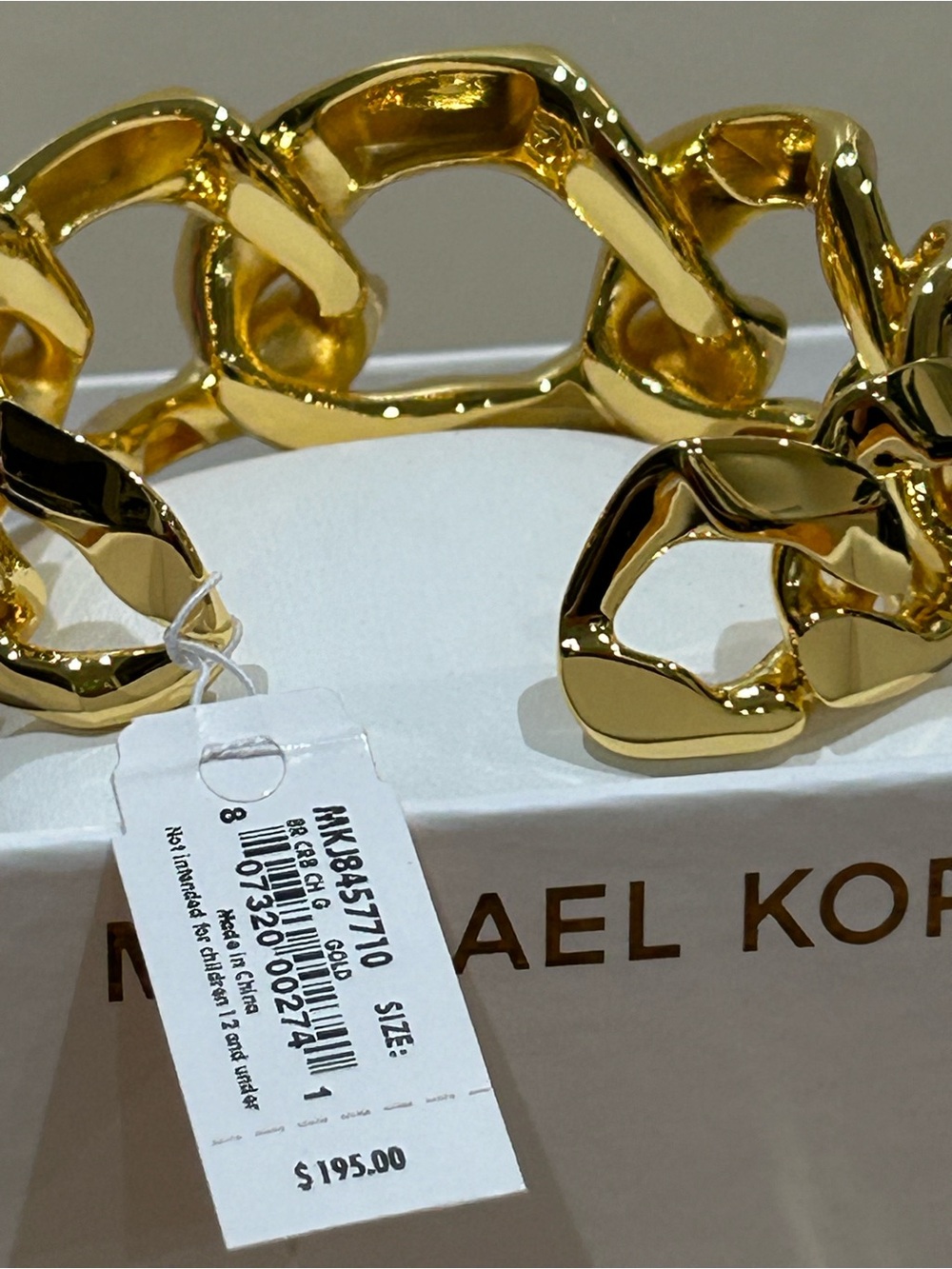 Michael Kors - Gold Chunky Chain Bracelet for Women NWT - Picture 8 of 12
